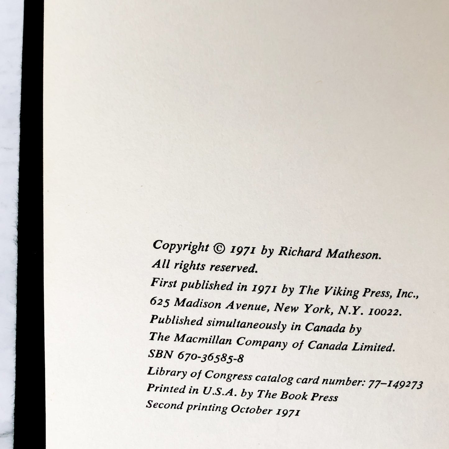 Hell House by Richard Matheson SIGNED! [FIRST EDITION] 1971