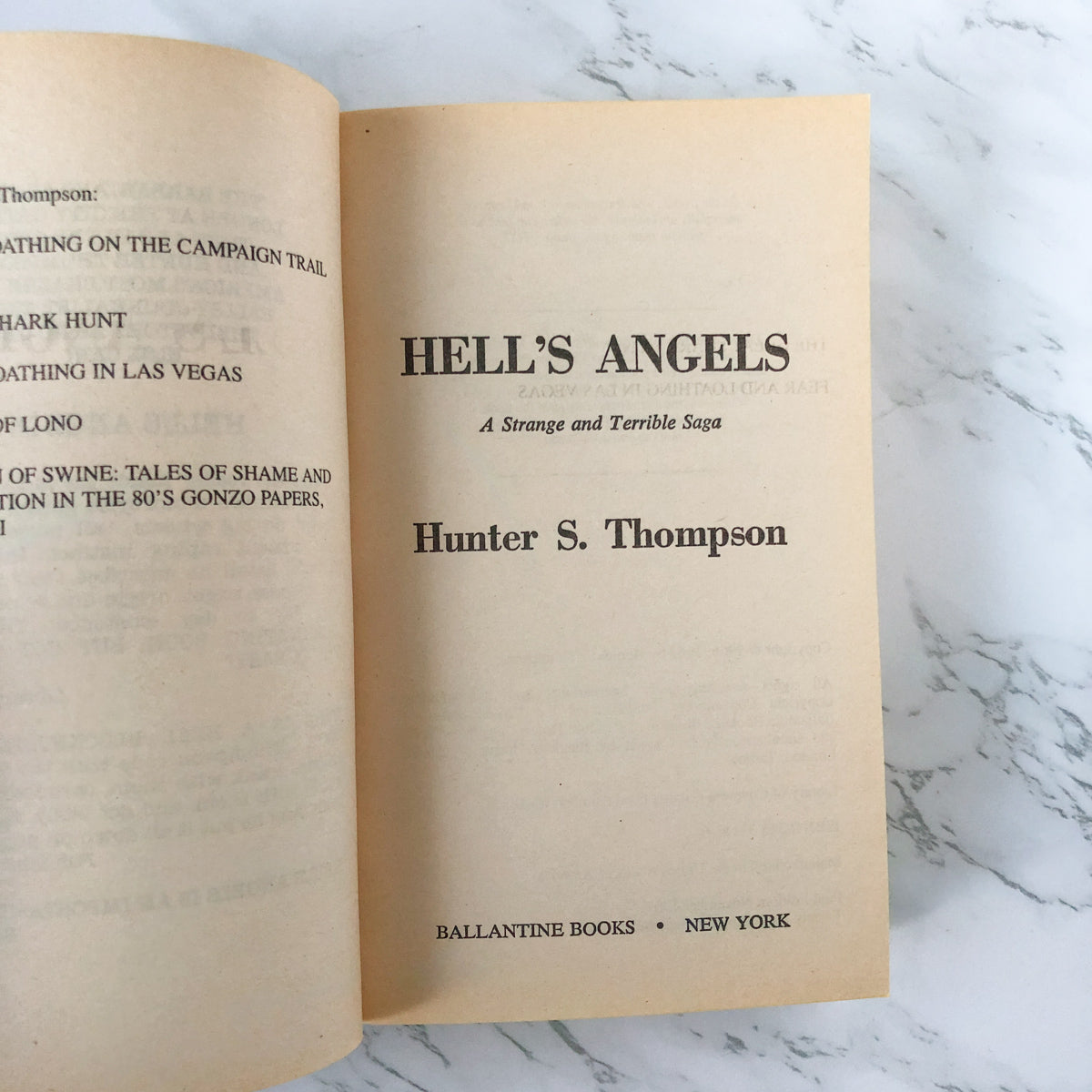 Hell's Angels by Hunter S. Thompson [1988 PAPERBACK] - Bookshop Apocalypse