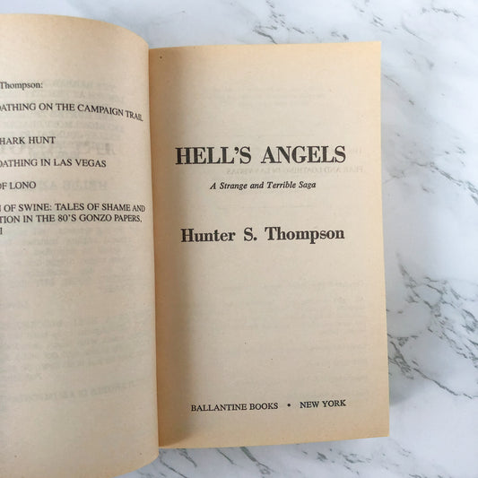 Hell's Angels by Hunter S. Thompson [1988 PAPERBACK] - Bookshop Apocalypse
