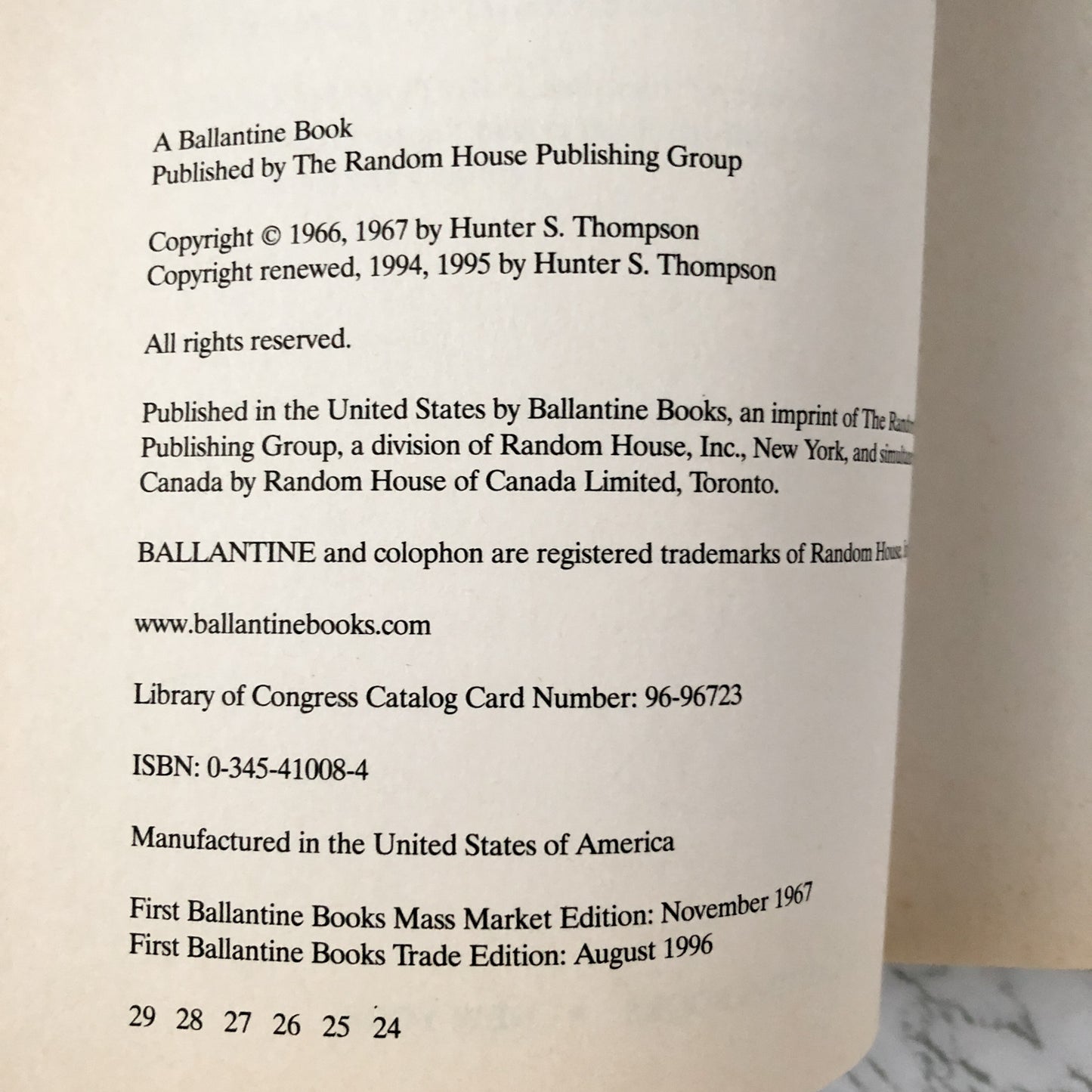 Hell's Angels by Hunter S. Thompson [1996 TRADE PAPERBACK] - Bookshop Apocalypse