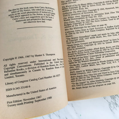 Hell's Angels by Hunter S. Thompson [1988 PAPERBACK] - Bookshop Apocalypse