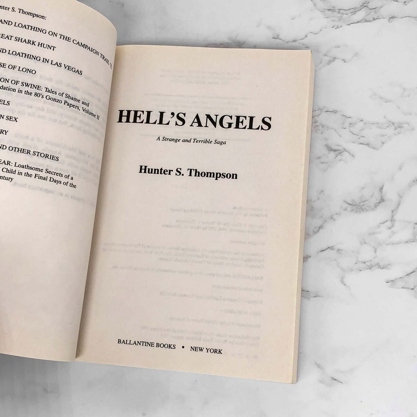 Hell's Angels by Hunter S. Thompson [TRADE PAPERBACK] 1996