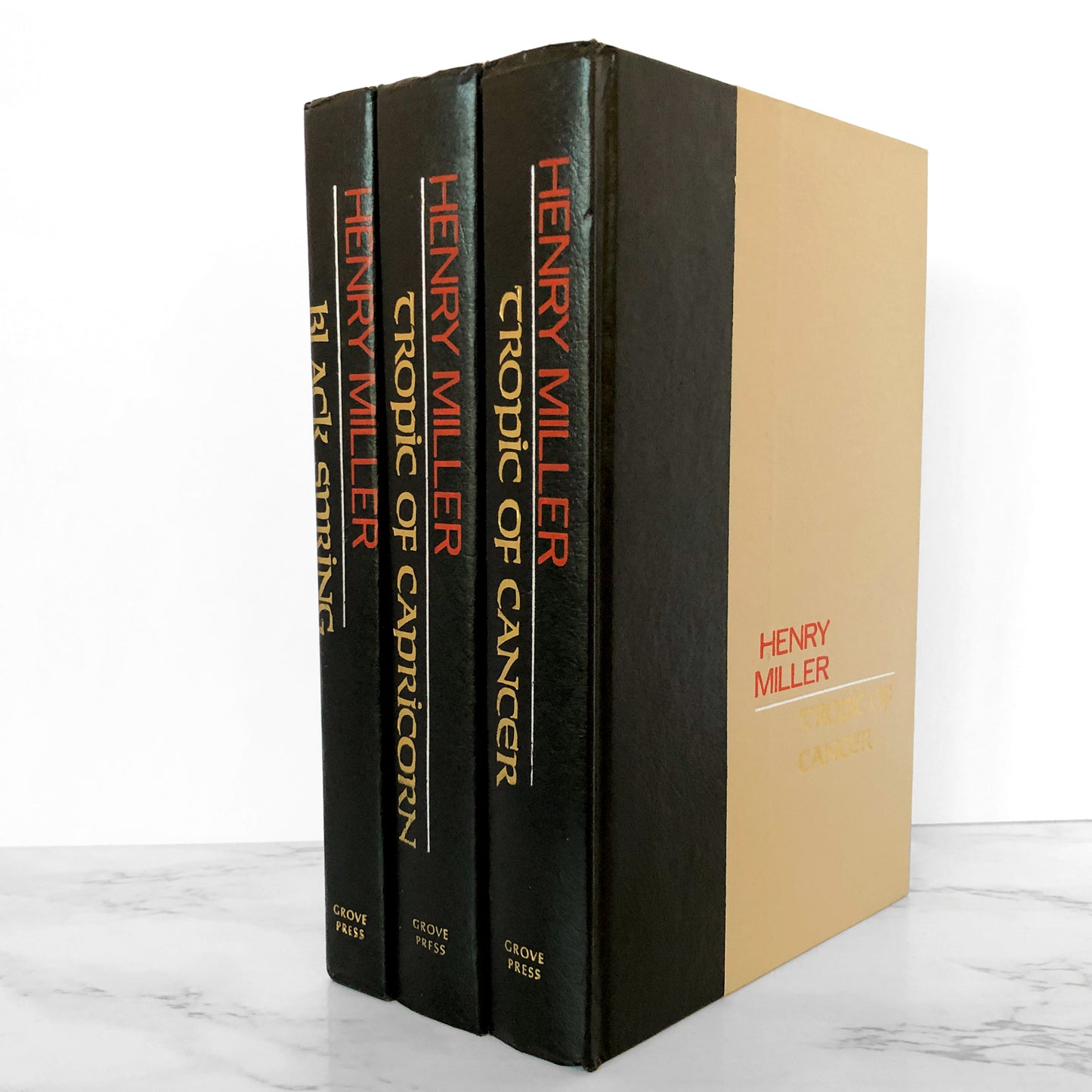 Tropic of Cancer, Tropic of Capricorn & Black Spring by Henry Miller [HARDCOVER BOOK CLUB SET / 1963]
