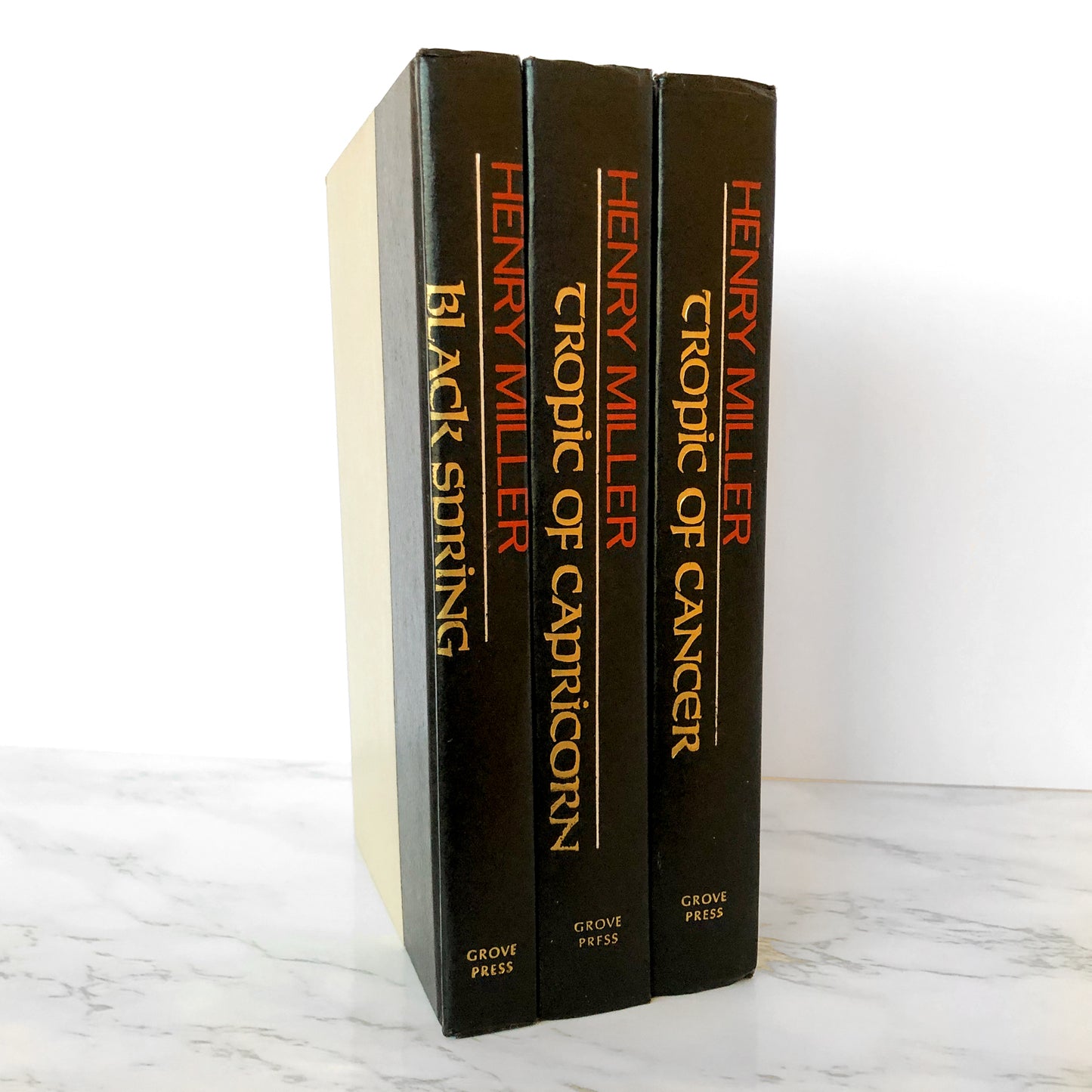Tropic of Cancer, Tropic of Capricorn & Black Spring by Henry Miller [HARDCOVER BOOK CLUB SET / 1963]