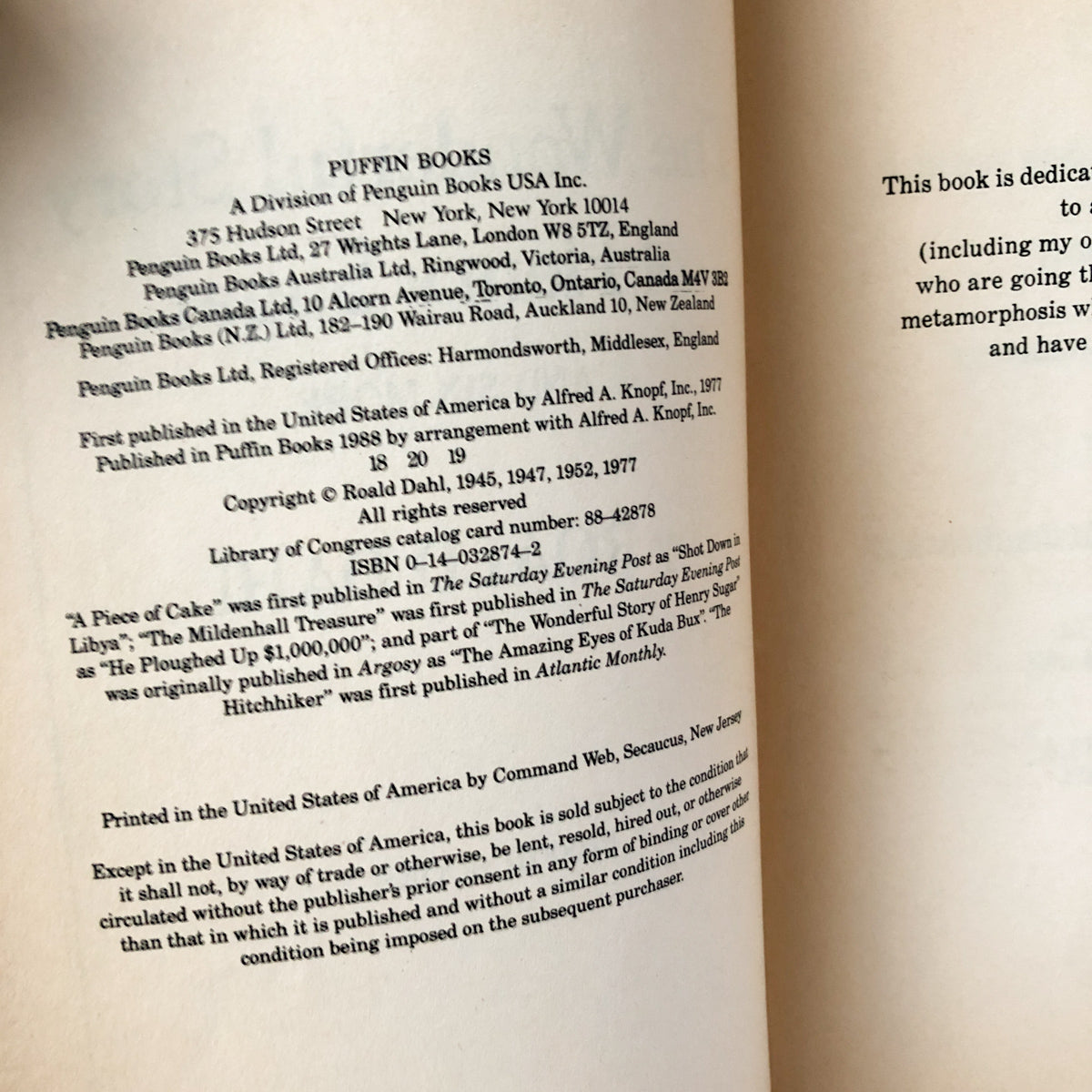 The Wonderful Story of Henry Sugar and Six More by Roald Dahl [TRADE PAPERBACK / 1988] - Bookshop Apocalypse