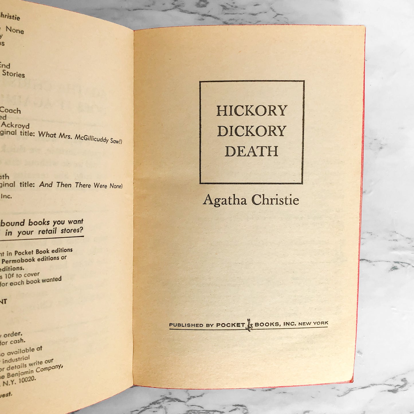 Hickory Dickory Death by Agatha Christie [1966 PAPERBACK] Poirot #30