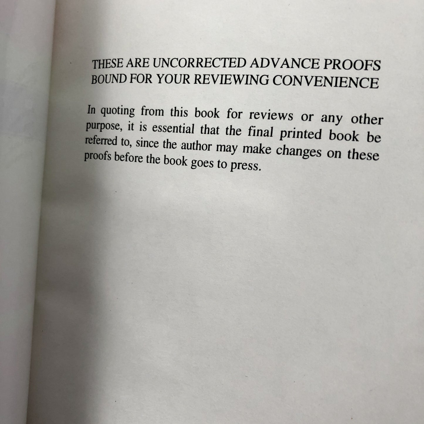 High Fidelity by Nick Hornby [UNCORRECTED PROOF - 1995] - Bookshop Apocalypse