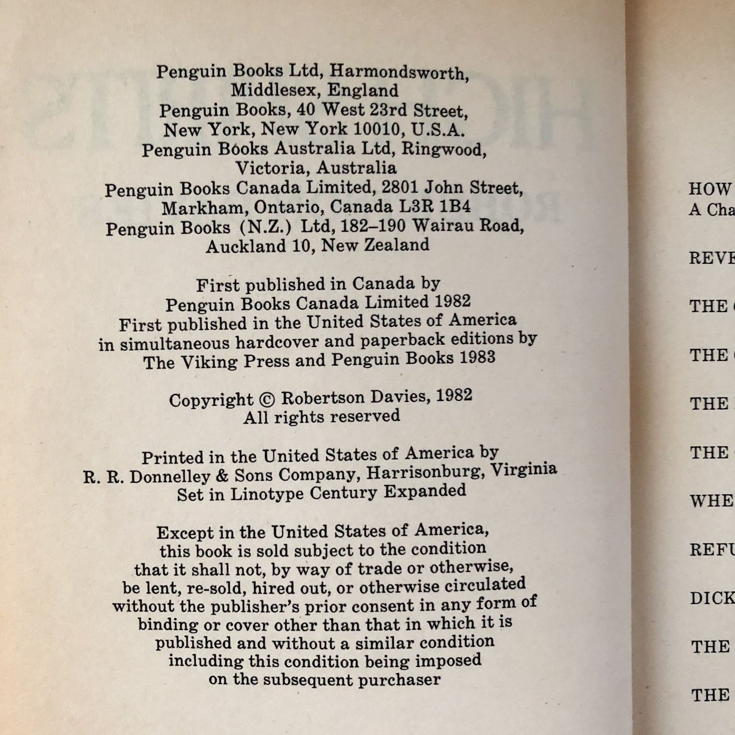 High Spirits by Robertson Davies [1983 TRADE PAPERBACK] - Bookshop Apocalypse