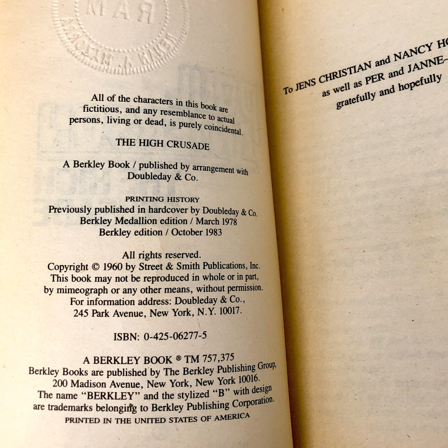 The High Crusade by Poul Anderson [1983 PAPERBACK]