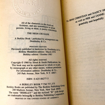 The High Crusade by Poul Anderson [1983 PAPERBACK]