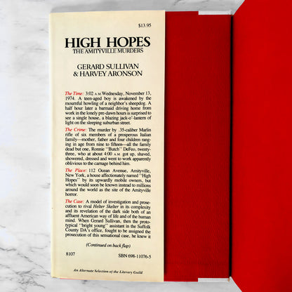 High Hopes: The Amityville Murders by Gerard Sullivan & Harvey Aronson [FIRST EDITION] 1981