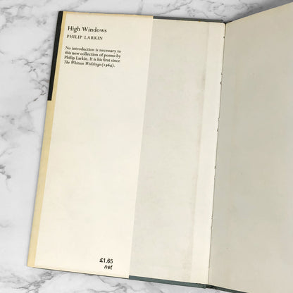 High Windows by Philip Larkin [U.K. FIRST EDITION] 1974