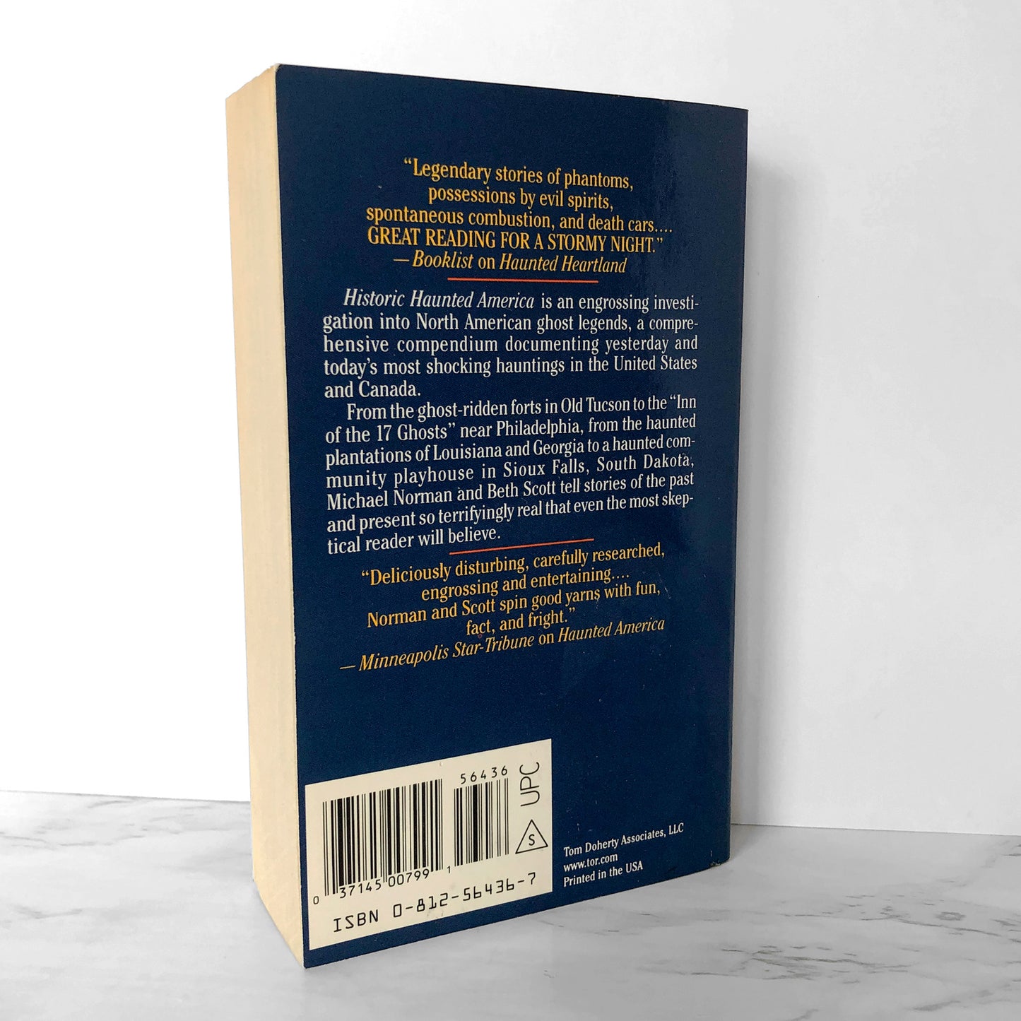 Historic Haunted America by Beth Scott & Michael Norman [1996 PAPERBACK] • TOR