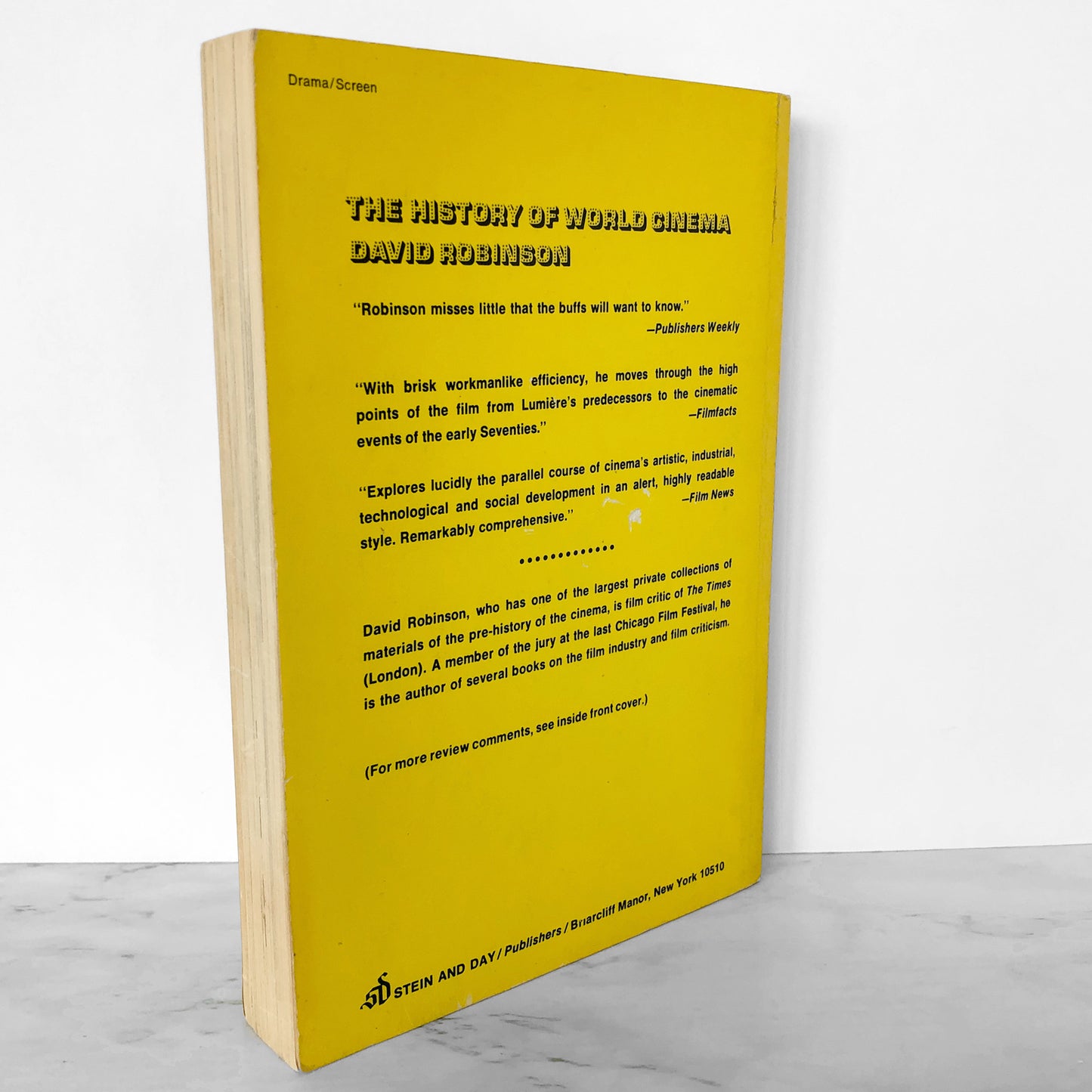 The History of World Cinema by David Robinson [FIRST PAPERBACK EDITION / 1974]