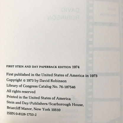 The History of World Cinema by David Robinson [FIRST PAPERBACK EDITION / 1974]