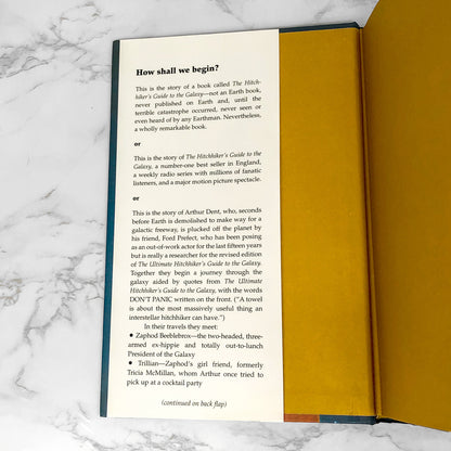 The Hitchhikers Guide to the Galaxy by Douglas Adams [25th ANNIVERSARY FACSIMILE HARDCOVER]