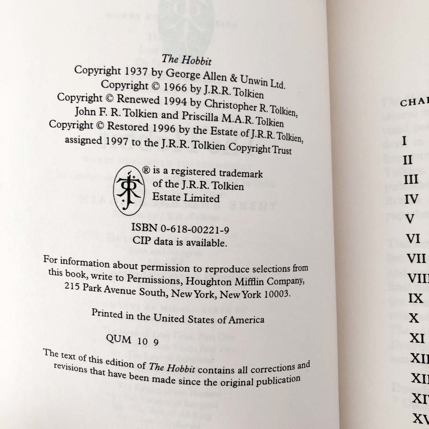 The Hobbit by J.R.R. Tolkien [1997 TRADE PAPERBACK]