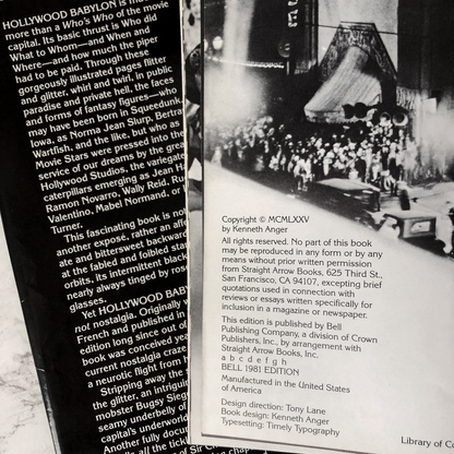 Hollywood Babylon by Kenneth Anger [GOLD EDITION] - Bookshop Apocalypse