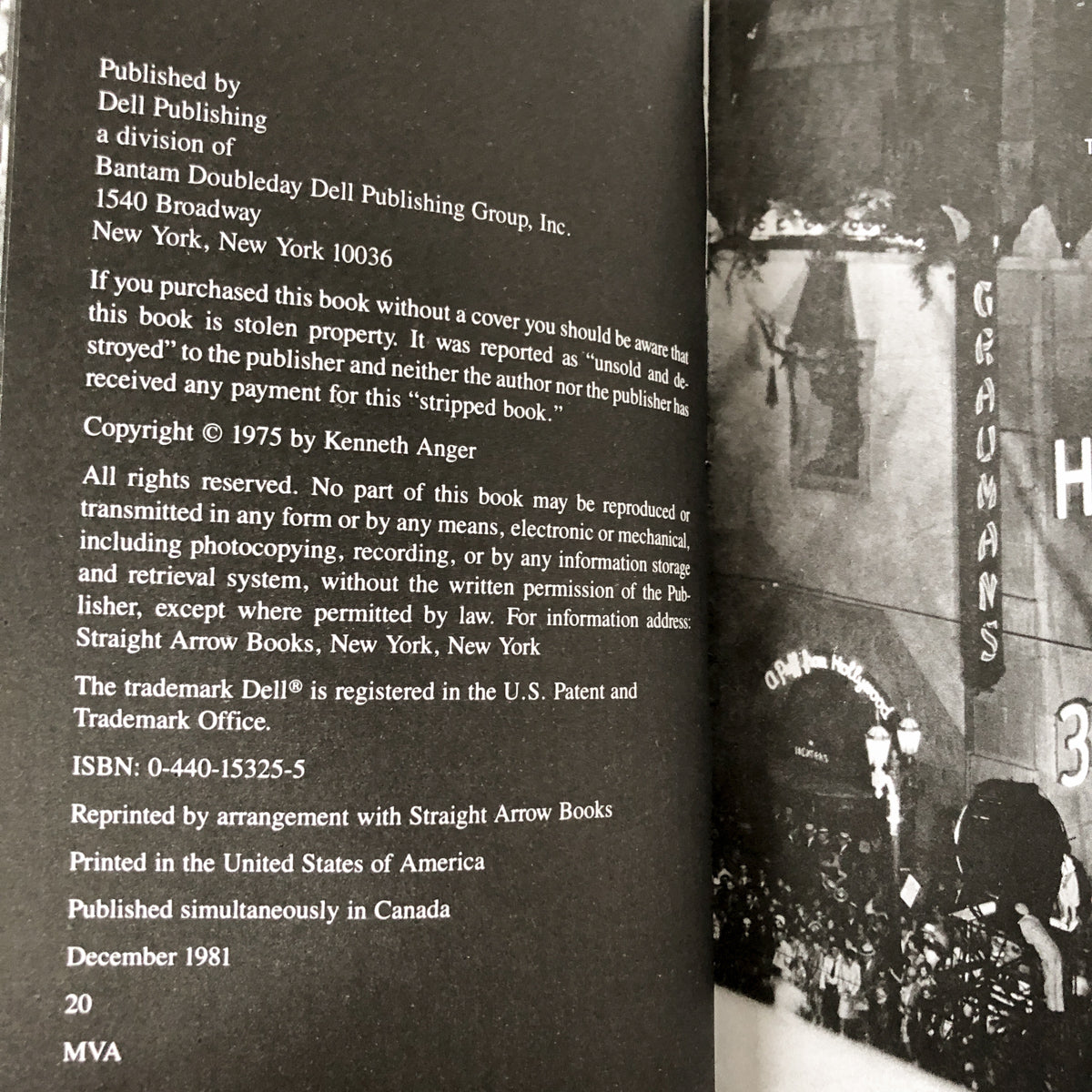 Hollywood Babylon by Kenneth Anger [1981 PAPERBACK] - Bookshop Apocalypse