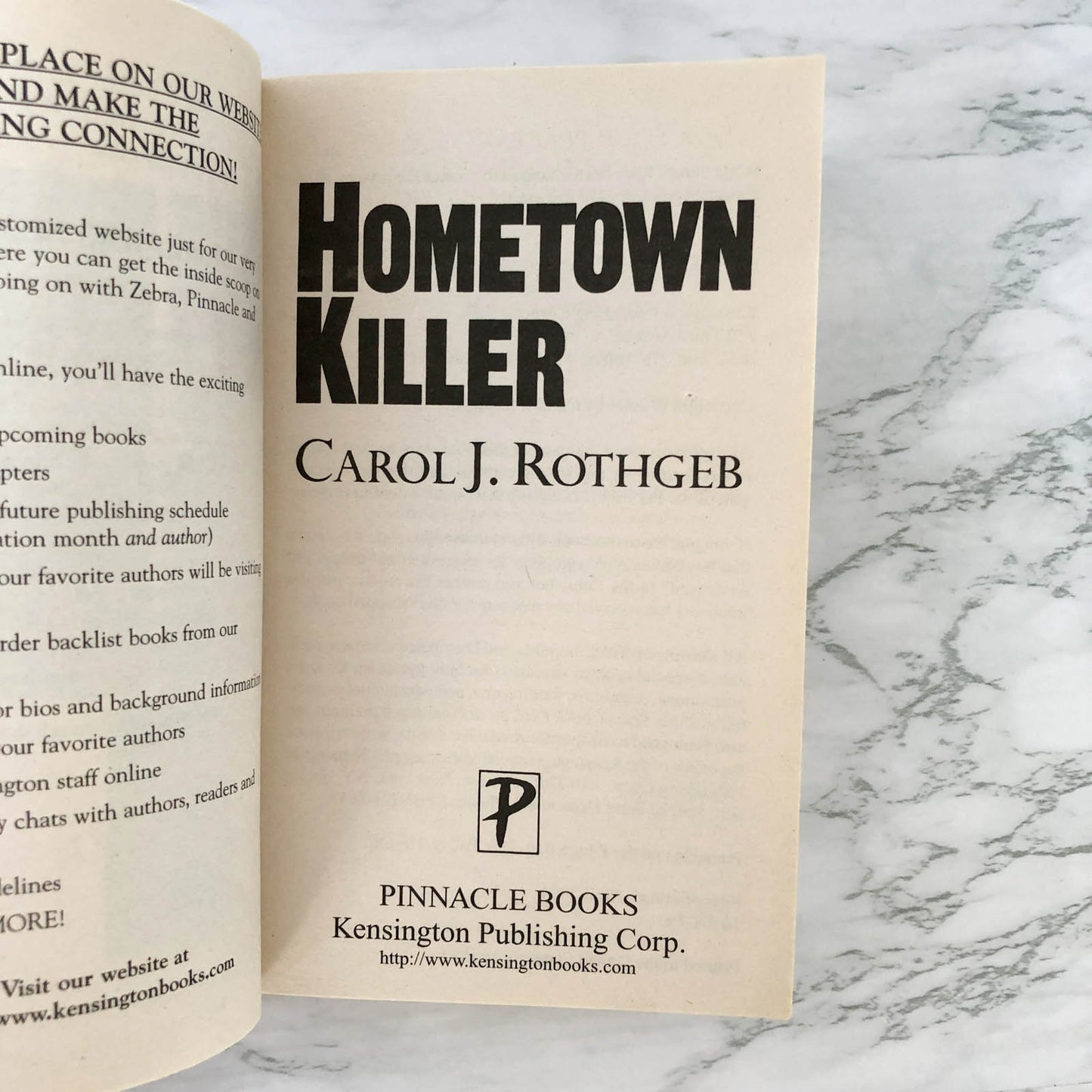 Hometown Killer by Carol J. Rothgeb [2004 PAPERBACK]