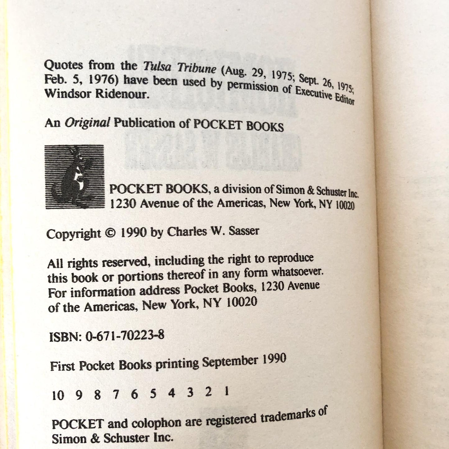 Homicide! by Charles W. Sasser [FIRST PRINTING / 1990]
