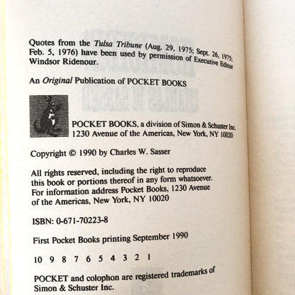 Homicide! by Charles W. Sasser [FIRST PRINTING / 1990]