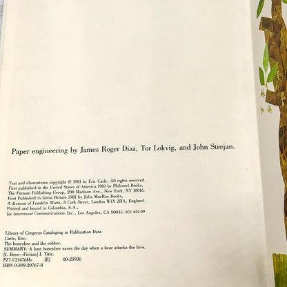 The Honeybee & the Robber by Eric Carle [FIRST EDITION POP-UP BOOK] 1981 • Philomel Books