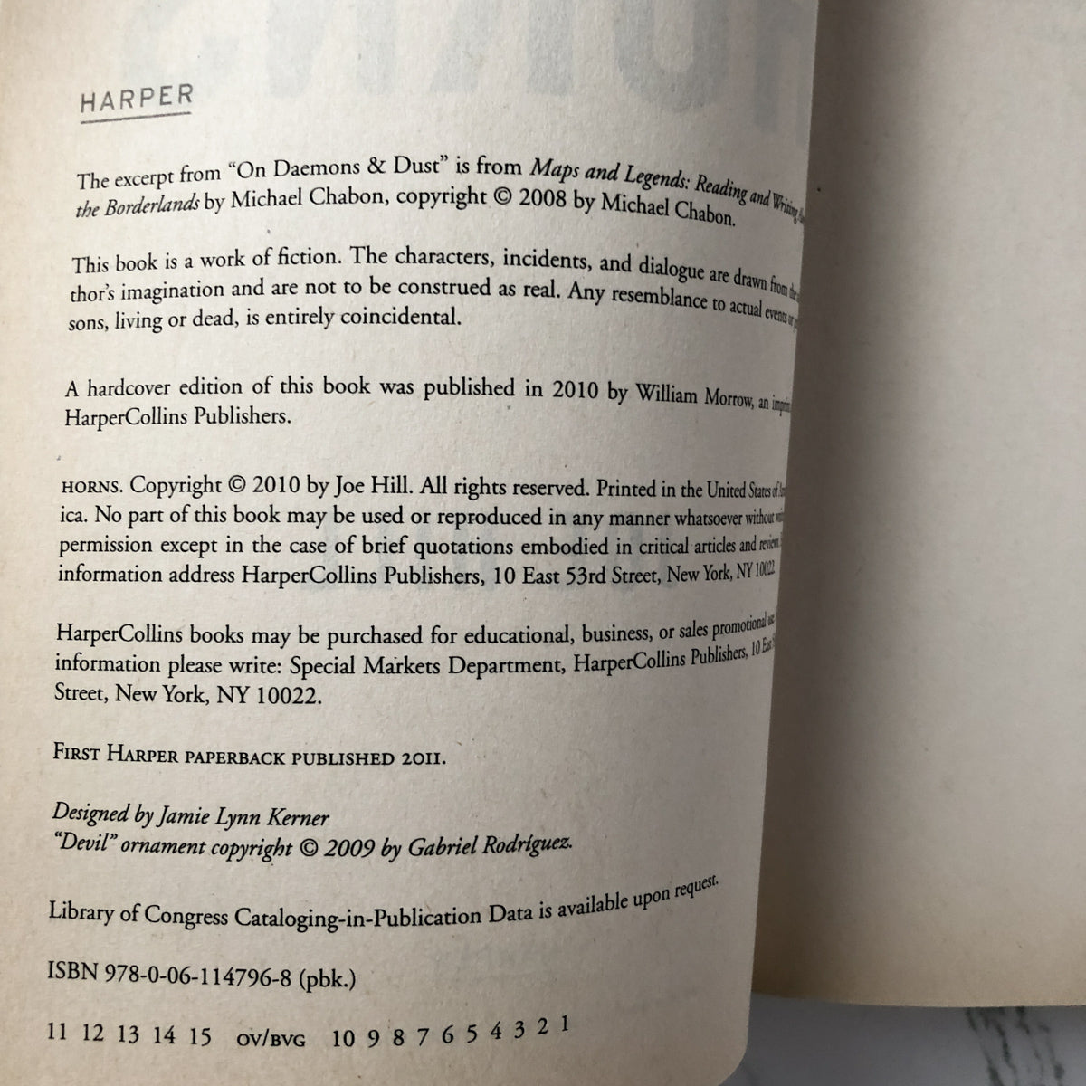 Horns by Joe Hill [FIRST PAPERBACK PRINTING] - Bookshop Apocalypse