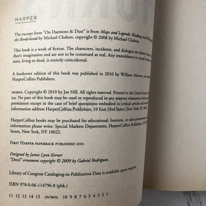 Horns by Joe Hill [FIRST PAPERBACK PRINTING] - Bookshop Apocalypse