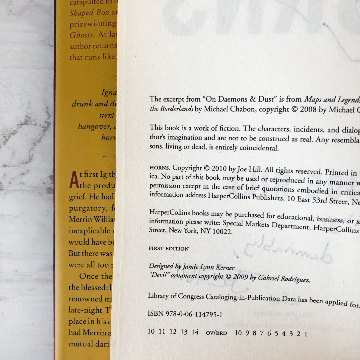 Horns by Joe Hill SIGNED! & DOODLED! [FIRST EDITION] - Bookshop Apocalypse