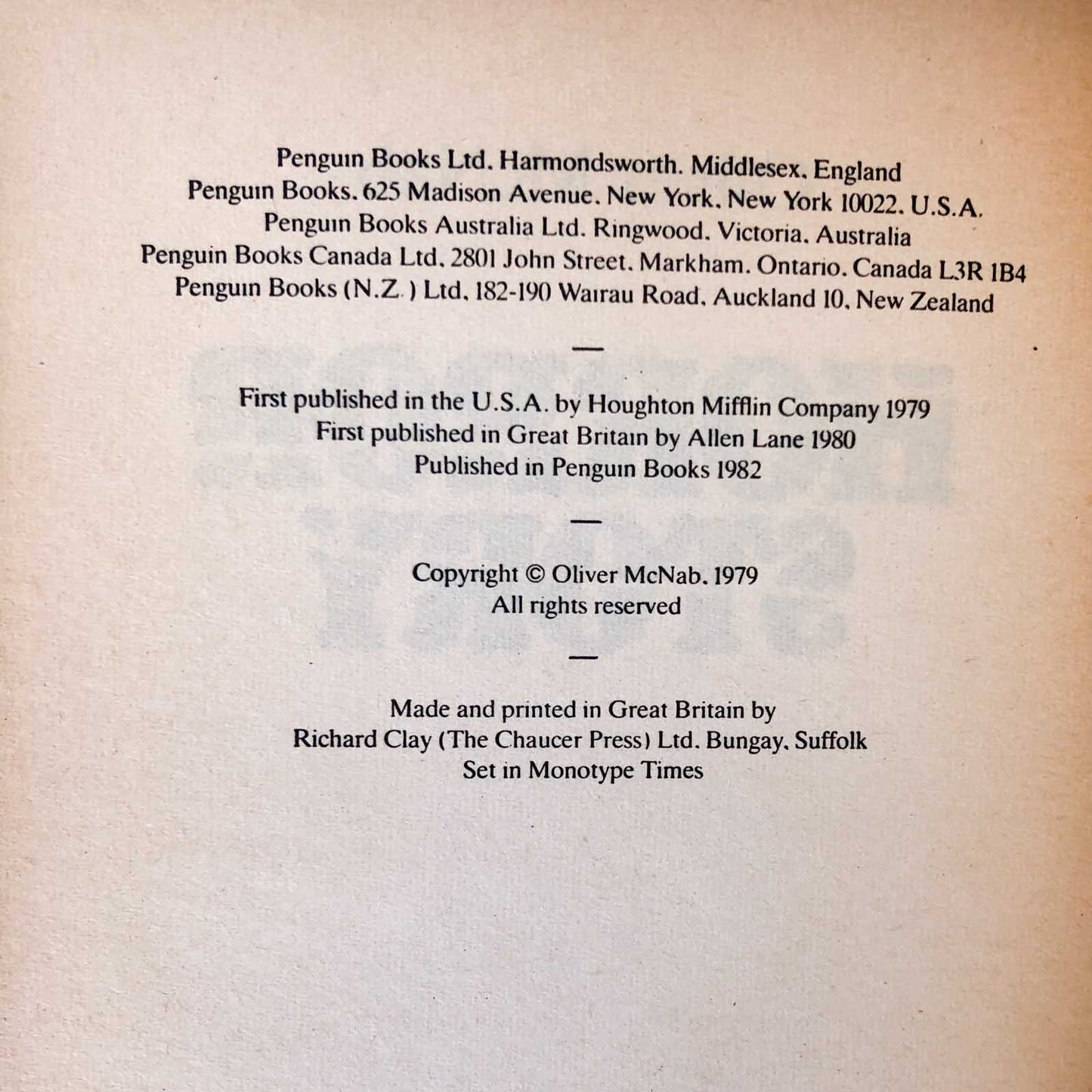 Horror Story by Oliver McNab [1982 U.K. PAPERBACK]