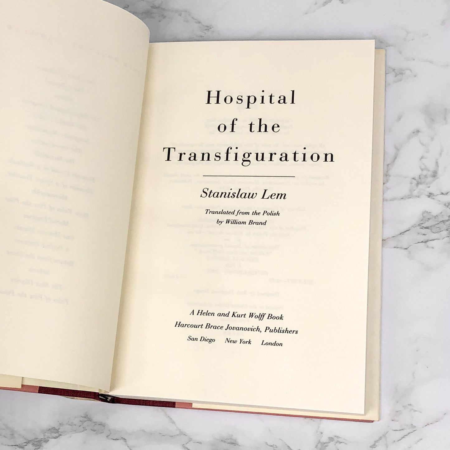 Hospital of the Transfiguration by Stanisław Lem [U.S. FIRST EDITION • FIRST PRINTING] 1988