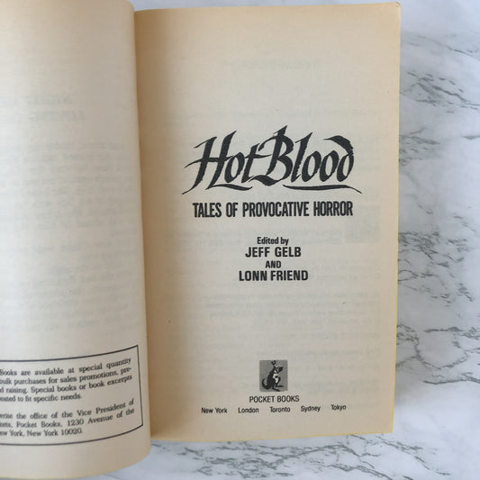 Hot Blood: 24 Tales of Erotic Horror edited by Jeff Geld [1981 PAPERBACK] - Bookshop Apocalypse