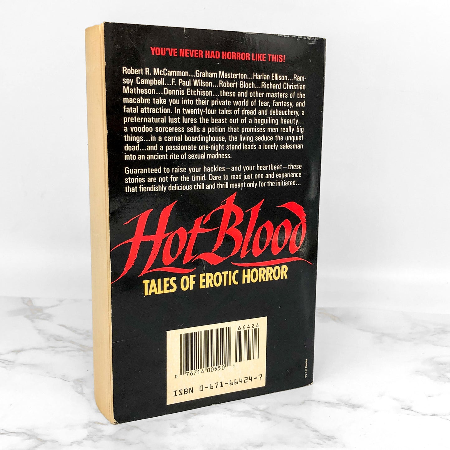 Hot Blood: 24 Tales of Erotic Horror edited by Jeff Geld [FIRST EDITION PAPERBACK] 1989