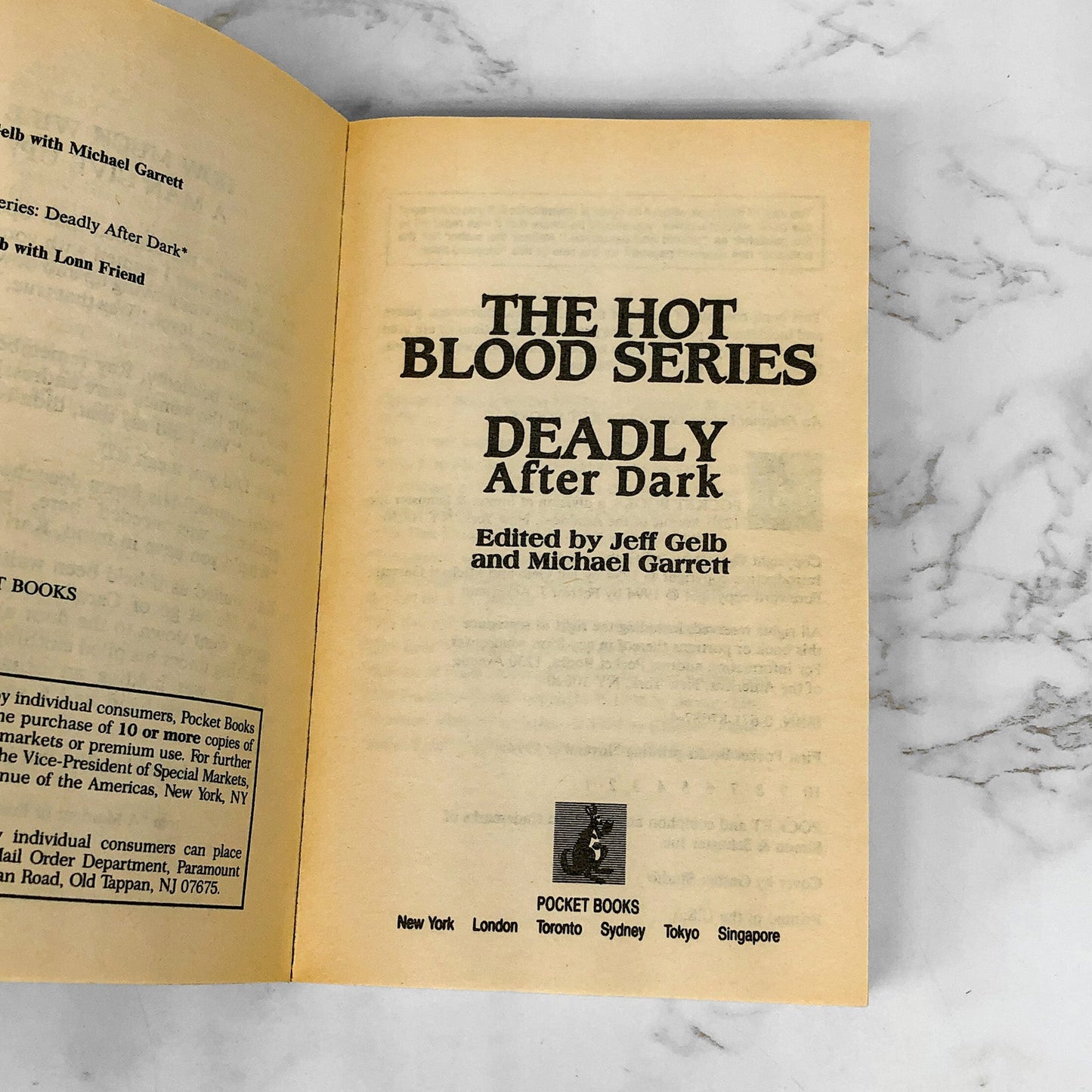 Hot Blood Vol. 4: Deadly After Dark edited by Jeff Geld [FIRST PAPERBACK PRINTING] 1994