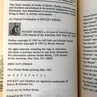 Hot Blood Vol. 5: Seeds of Fear edited by Jeff Geld [FIRST PAPERBACK PRINTING] 1995