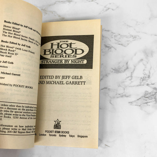 Hot Blood Vol. 6: Stranger by Night edited by Jeff Geld [FIRST PAPERBACK PRINTING] 1995