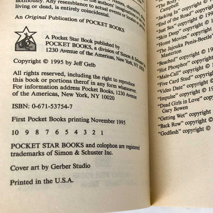 Hot Blood Vol. 6: Stranger by Night edited by Jeff Geld [FIRST PAPERBACK PRINTING] 1995