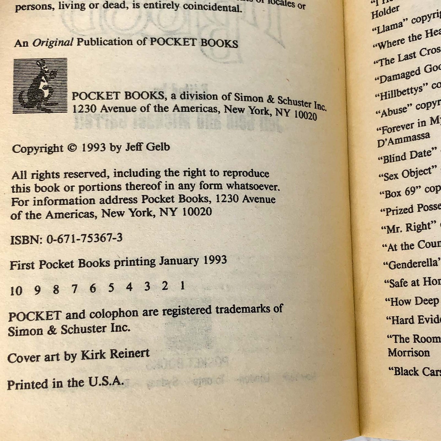 Hot Blood Vol. 3: Hottest Blood edited by Jeff Geld [FIRST PAPERBACK PRINTING] 1993