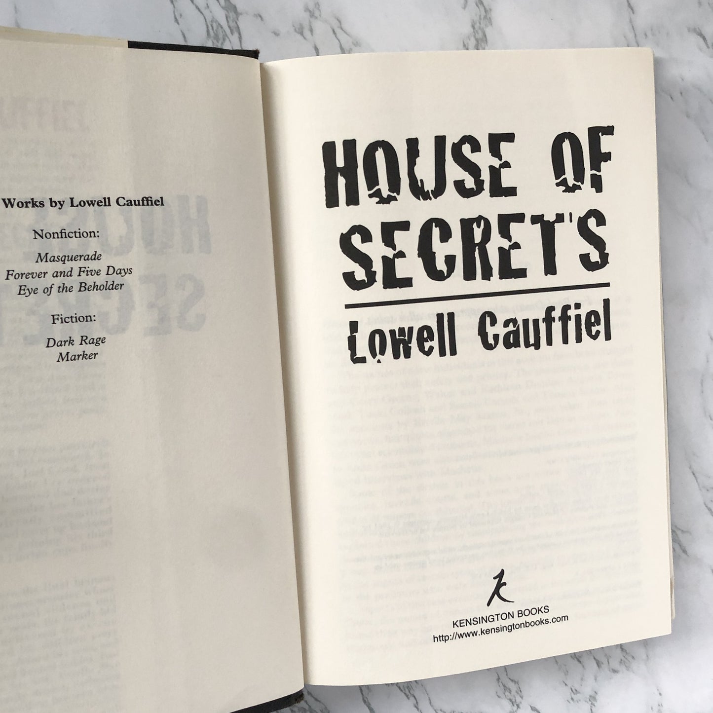 House of Secrets by Lowell Cauffiel [FIRST EDITION / 1997] - Bookshop Apocalypse