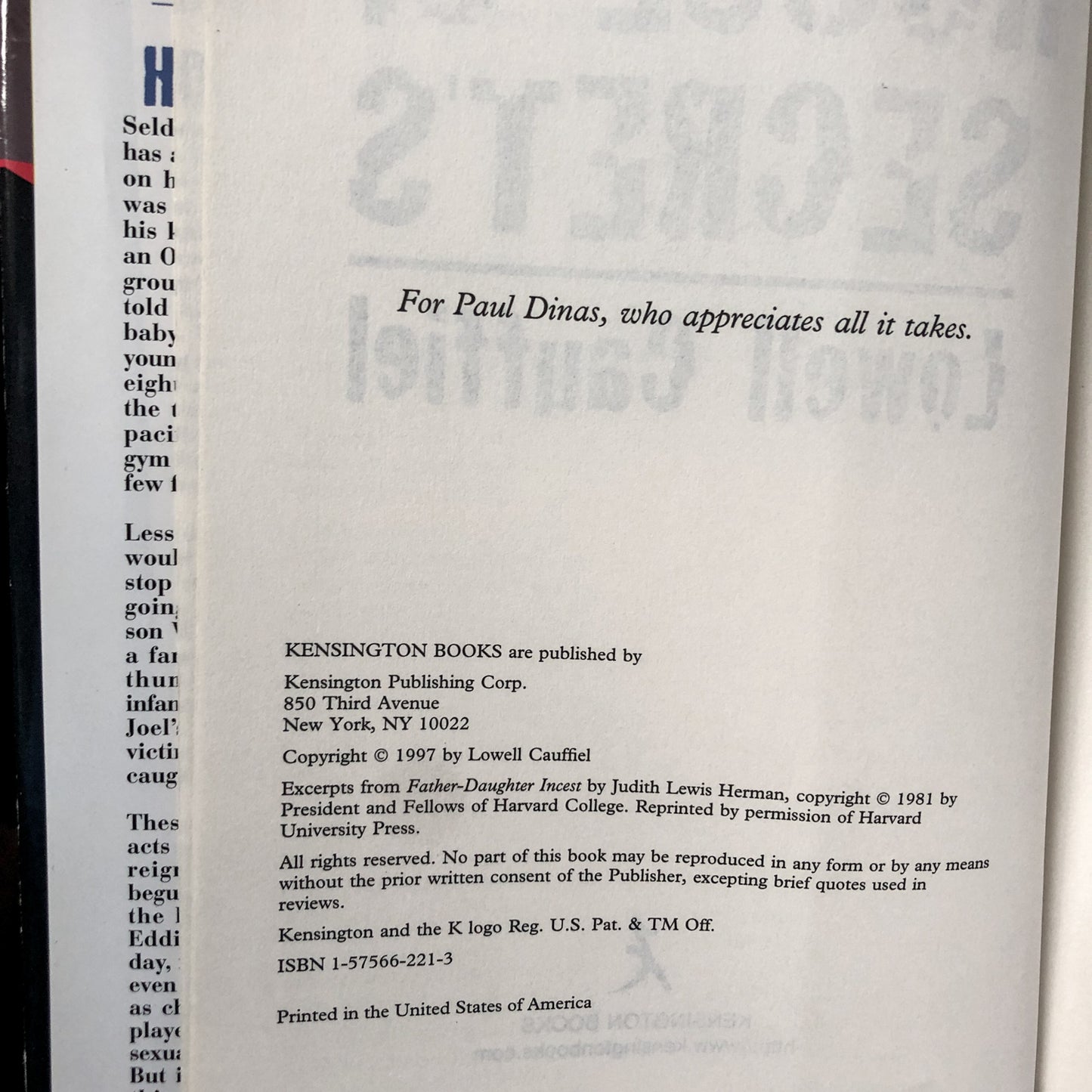 House of Secrets by Lowell Cauffiel [FIRST EDITION / 1997] - Bookshop Apocalypse