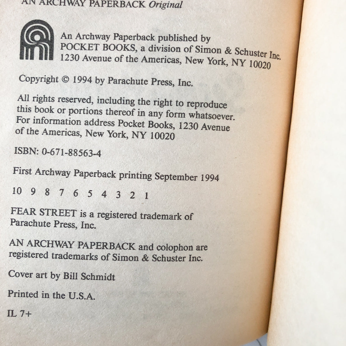 99 Fear Street: The Second Horror by R.L. Stine [1994 PAPERBACK] - Bookshop Apocalypse