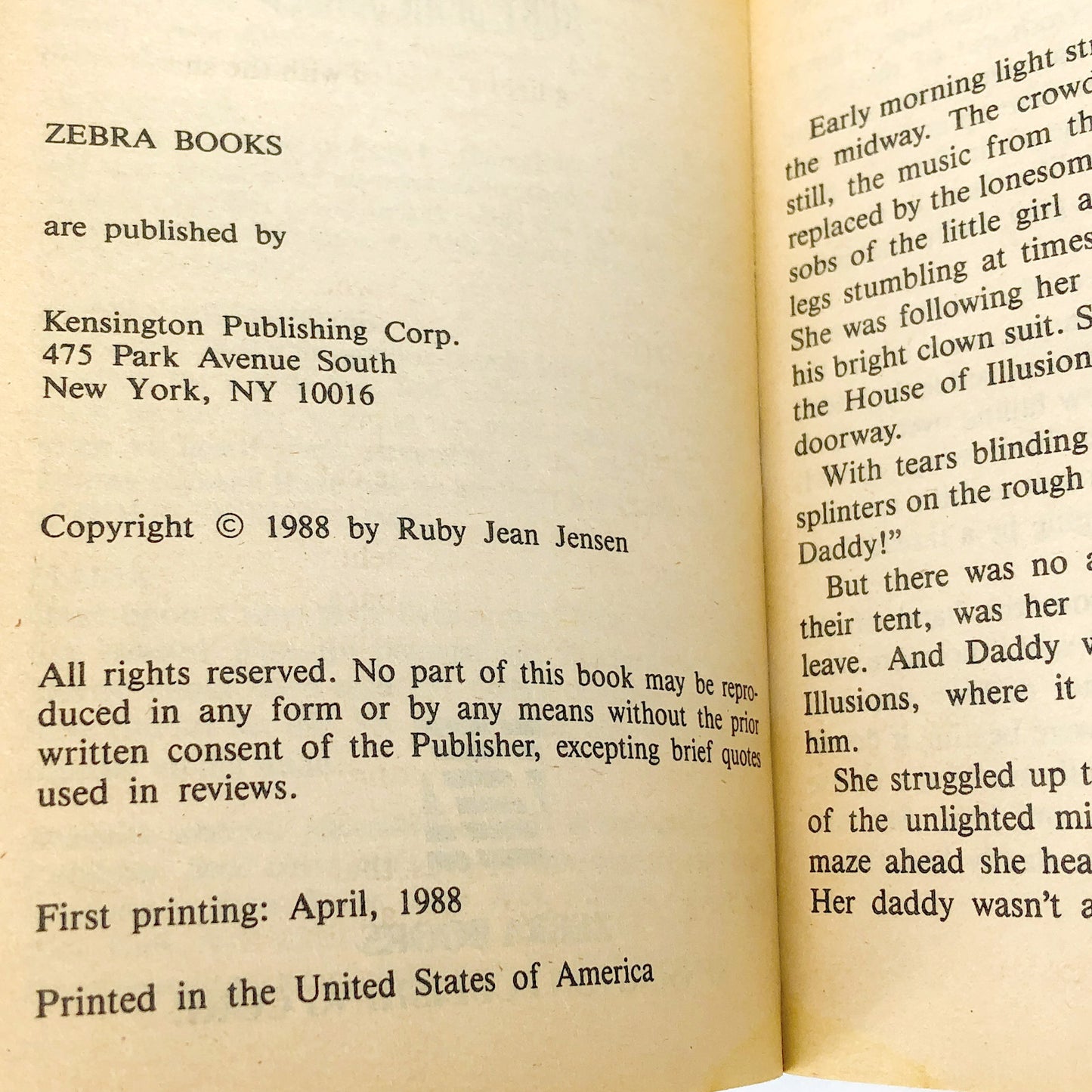 House of Illusions by Ruby Jean Jensen [FIRST PRINTING] 1988 • Zebra Horror