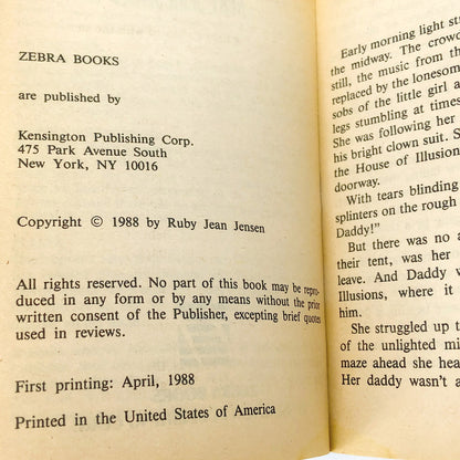 House of Illusions by Ruby Jean Jensen [FIRST PRINTING] 1988 • Zebra Horror