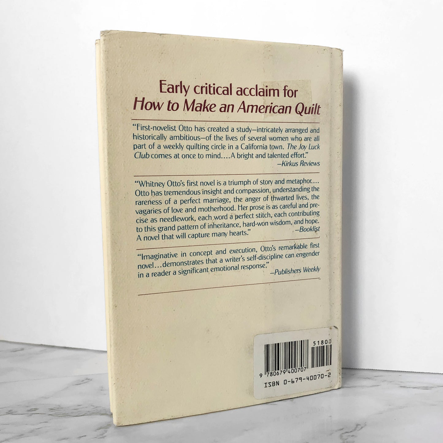 How to Make an American Quilt by Whitney Otto [SIGNED! FIRST EDITION] - Bookshop Apocalypse