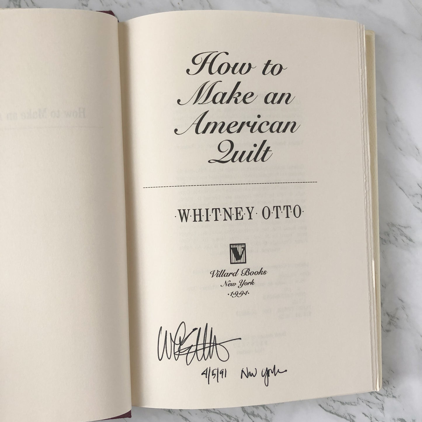 How to Make an American Quilt by Whitney Otto [SIGNED! FIRST EDITION] - Bookshop Apocalypse