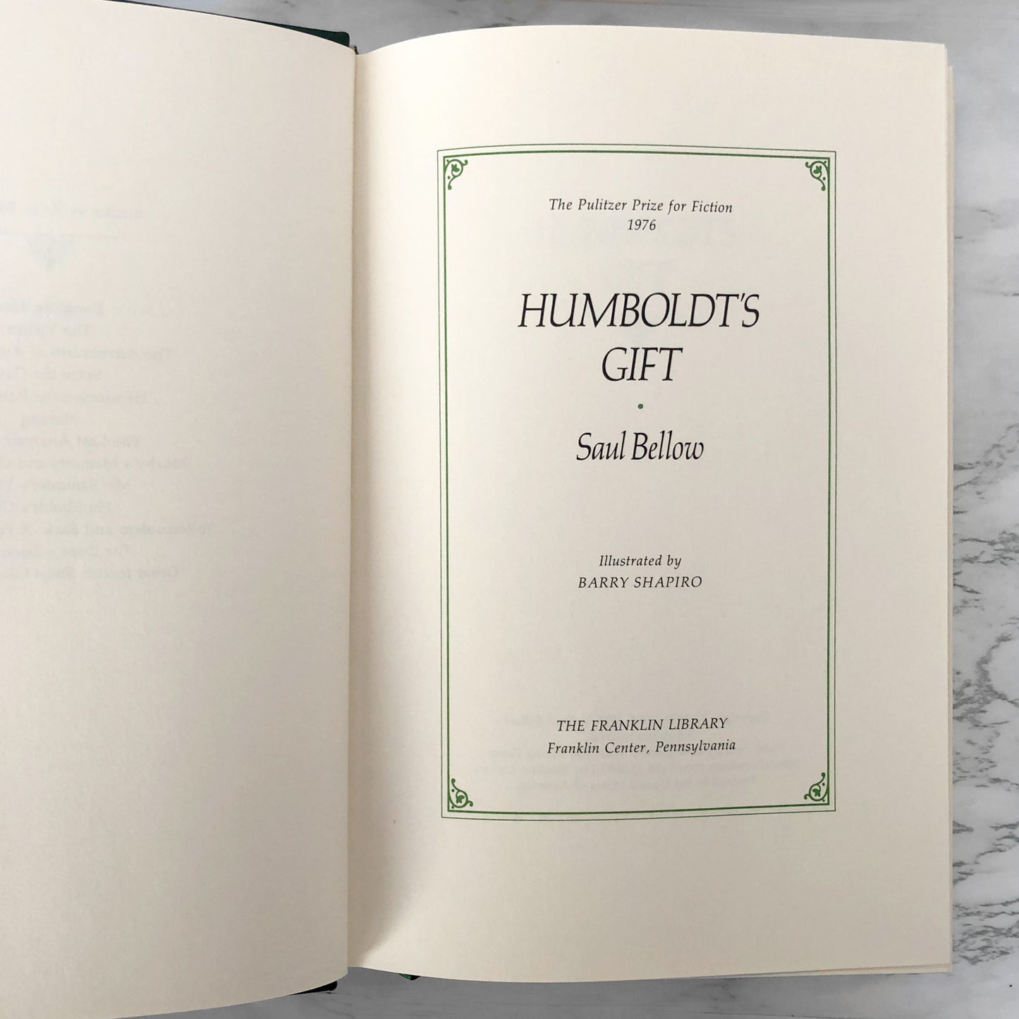 Humboldt's Gift by Saul Bellow [THE FRANKLIN LIBRARY / 1983]