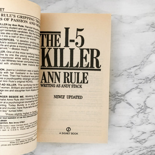The I-5 Killer by Ann Rule [REVISED PAPERBACK / 1988]