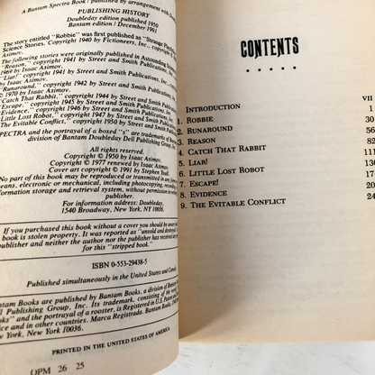 I, Robot by Isaac Asimov [1991 PAPERBACK] - Bookshop Apocalypse