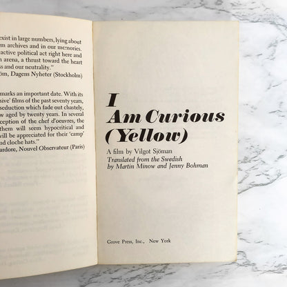 I Am Curious (Yellow) by Vilgot Sjöman [FIRST EDITION / 1968]